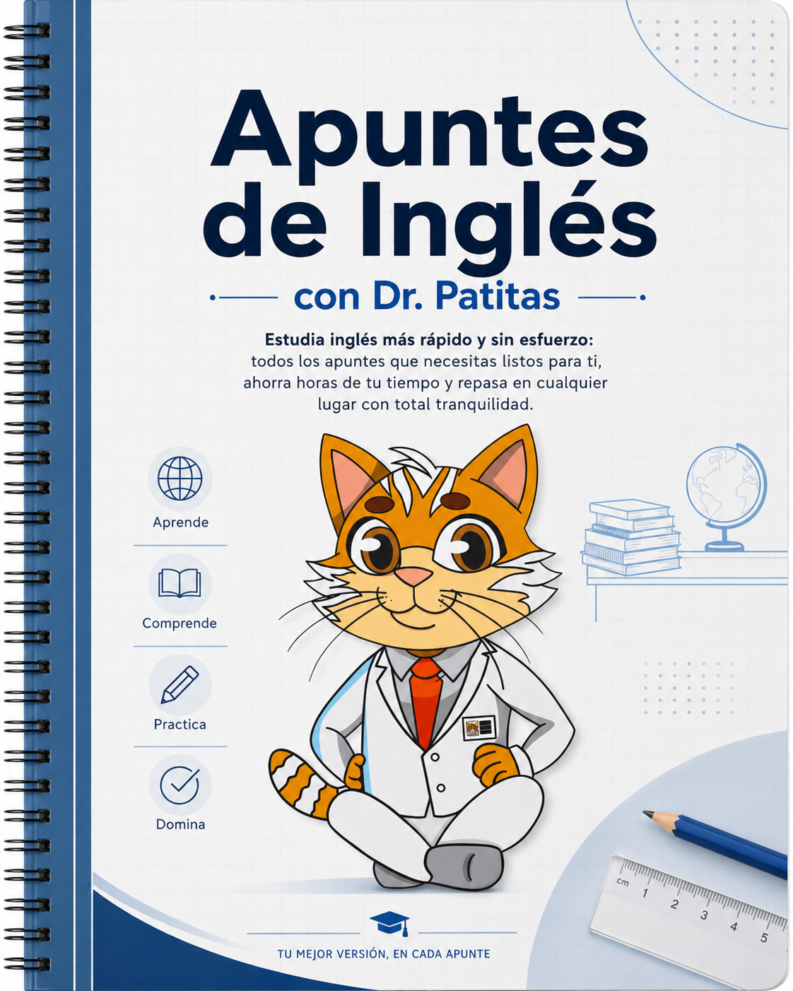 Mockup del cuaderno Dr. Patitas